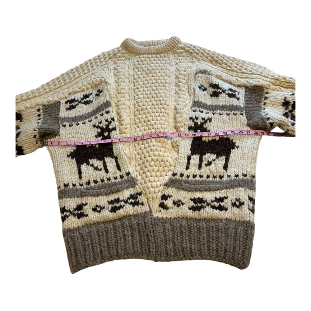 Cowichan & Fisherman Eclectic Wool Sweater | YAH YAH! - Large / XLarge - Picture 11 of 14